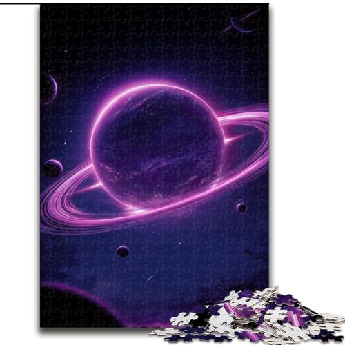 Puzzle für Erwachsene, 1000 Teile, Lila Galaxie, Stressabbau, schwierige Herausforderung, Wichtelgeschenke für Kinder ab 14 Jahren (Größe 26x38cm) von MGQWPZDBD