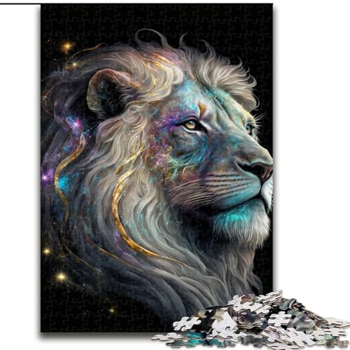 Puzzle für Erwachsene, 1000 Teile, Löwe, anspruchsvoll und schwierig, mit vollständig ineinandergreifenden, zufällig geformten Teilen (Größe 50x75cm) von MGQWPZDBD