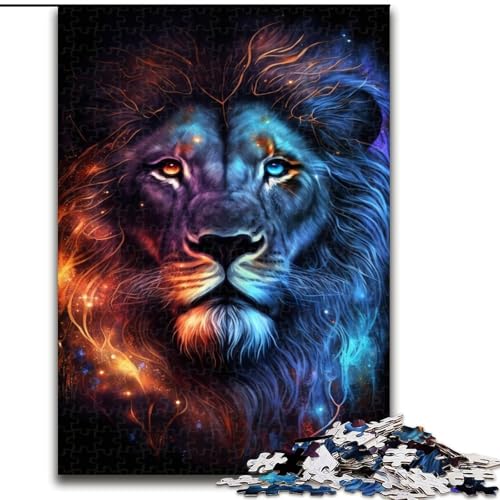 Puzzle für Erwachsene, 1000 Teile, Löwen-Puzzle, anspruchsvolles Denkspiel, Familienaktivität, Heimdekoration, (Größe: 26x38cm) von MGQWPZDBD