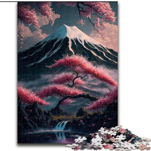 Puzzle für Erwachsene, 1000 Teile, Mount Fuji, Familienaktivitätsspiel für Teenager, anspruchsvolles Denkspiel (Größe: 50x75cm) von MGQWPZDBD
