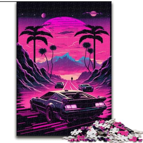 Puzzle für Erwachsene, 1000 Teile, Neonlandschaft, anspruchsvolles Denkspiel, Familienaktivität, Heimdekoration, (Größe: 26x38cm) von MGQWPZDBD