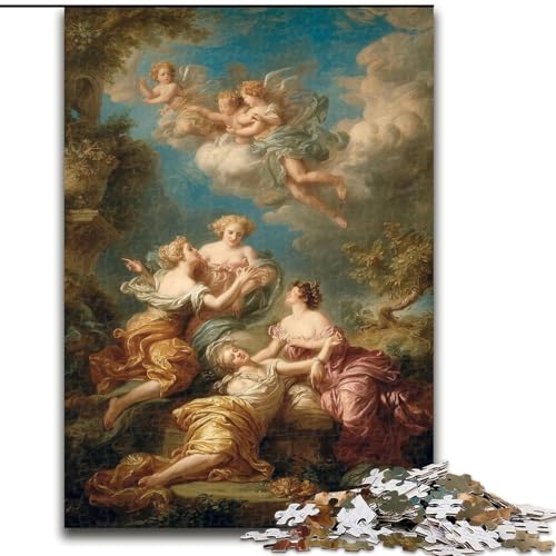 Puzzle für Erwachsene, 1000 Teile, Ölgemälde-Kunst, Stressabbau, schwierige Herausforderung, Wichtelgeschenke für Kinder ab 14 Jahren (Größe 50x75cm) von MGQWPZDBD
