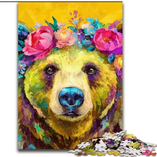 Puzzle für Erwachsene, 1000 Teile, Ölgemälde eines Braunbären, anspruchsvolles Denkspiel für Teenager, perfekt als Heimdekoration oder Geschenk, 50x75cm Puzzle für Erwachsene, 1000 Teile, Ölgemälde eines Braunbären, anspruchsvolles Denkspiel für Teenager, perfekt als Heimdekoration oder Geschenk, 50x75cm von MGQWPZDBD