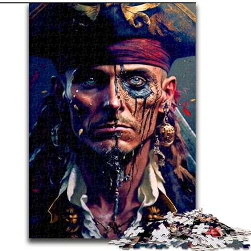 Puzzle für Erwachsene, 1000 Teile, Piratenkapitän-Puzzle, Familienaktivitätsspiel für Teenager, anspruchsvolles Denkspiel (Größe: 26x38cm) von MGQWPZDBD