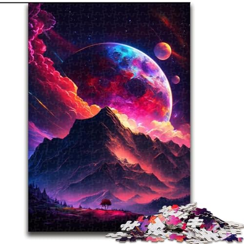 Puzzle für Erwachsene, 1000 Teile, Planet im Weltraum, anspruchsvolles Denkspiel, Familienaktivität, Heimdekoration, (Größe: 50x75cm) von MGQWPZDBD
