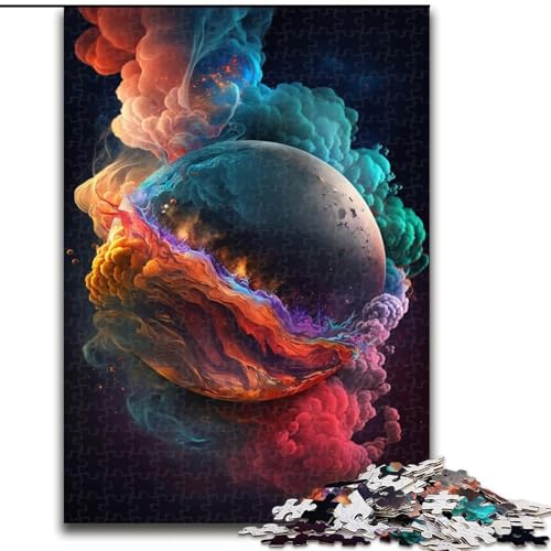 Puzzle für Erwachsene, 1000 Teile, Planetenexplosion, anspruchsvolles Denkspiel, Familienaktivität, Heimdekoration, (Größe: 26x38cm) von MGQWPZDBD