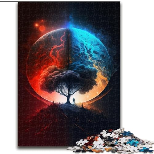 Puzzle für Erwachsene, 1000 Teile, Planetenfarben-Baum-Puzzle, Familienaktivitätsspiel für Teenager, anspruchsvolles Denkspiel (Größe: 50x75cm) von MGQWPZDBD