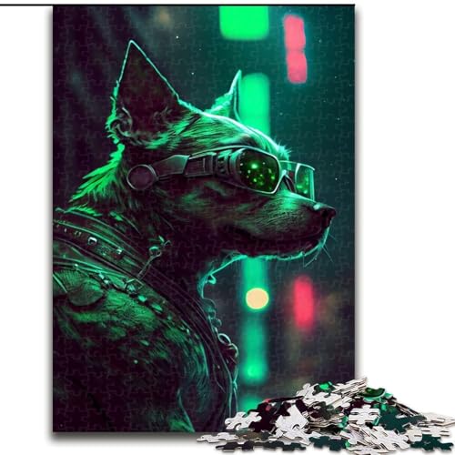 Puzzle für Erwachsene, 1000 Teile, Punk-Hunde-Puzzle, anspruchsvolles Denkspiel, Familienaktivität, Heimdekoration, (Größe: 26x38cm) von MGQWPZDBD