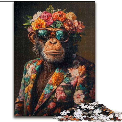 Puzzle für Erwachsene, 1000 Teile, Schimpanse im Anzug, Familienaktivitätsspiel für Teenager, anspruchsvolles Denkspiel, 50x75cm Puzzle für Erwachsene, 1000 Teile, Schimpanse im Anzug, Familienaktivitätsspiel für Teenager, anspruchsvolles Denkspiel, 50x75cm von MGQWPZDBD
