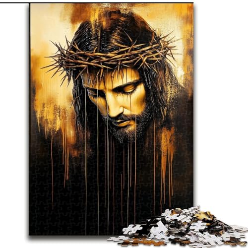 Puzzle für Erwachsene, 1000 Teile, Schwieriger Jesus, Lernspiele, Heimdekoration, geeignet für die Schreibtischdekoration (Größe 50x75cm) von MGQWPZDBD