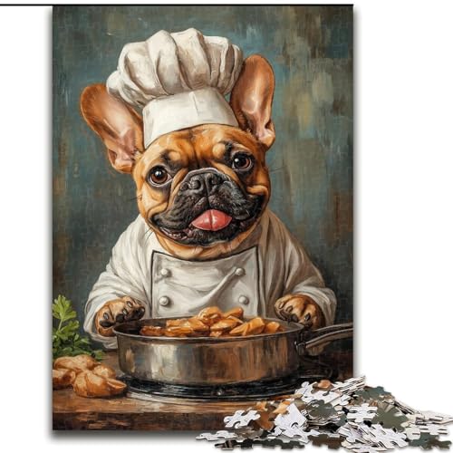 Puzzle für Erwachsene, 1000 Teile, Schwieriger Koch-Bulldog, für 14+, anspruchsvolles Spiel als Geschenk für die ganze Familie und Freunde (Größe 26x38cm) von MGQWPZDBD