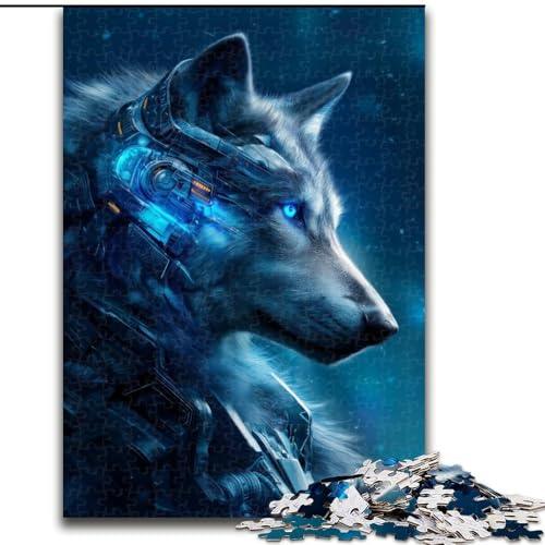 Puzzle für Erwachsene, 1000 Teile, Space Wolf, für Kinder ab 14 Jahren, pädagogisches Lernspielzeug, Familienspiele, Geburtstagsgeschenk (Größe 26x38cm) von MGQWPZDBD