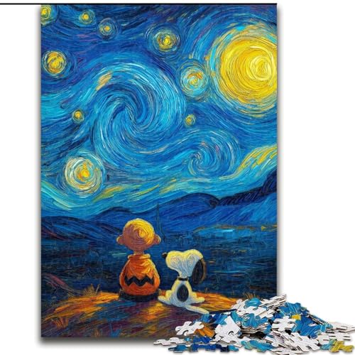 Puzzle für Erwachsene, 1000 Teile, Sternenhimmel, dekomprimierendes intellektuelles Lernspielzeug, ganze Familie (Größe 50x75cm) von MGQWPZDBD