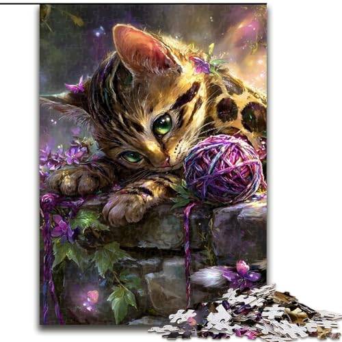 Puzzle für Erwachsene, 1000 Teile, Teufelskätzchen, für Kinder ab 14 Jahren, pädagogisches Lernspielzeug, Familienspiele, Geburtstagsgeschenk (Größe 50x75cm) von MGQWPZDBD
