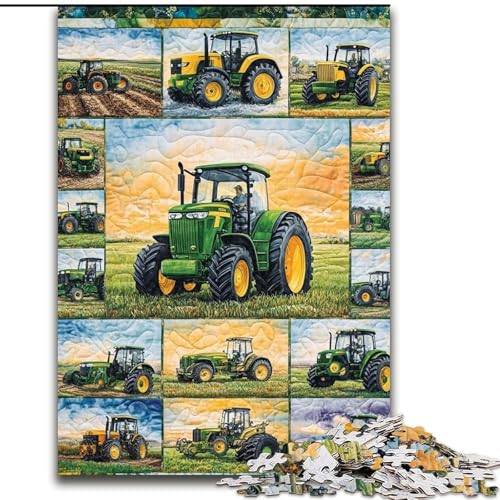 Puzzle für Erwachsene, 1000 Teile, Traktor-Collage, Stressabbau, schwierige Herausforderung, Wichtelgeschenke für Kinder ab 14 Jahren (Größe 26x38cm) von MGQWPZDBD