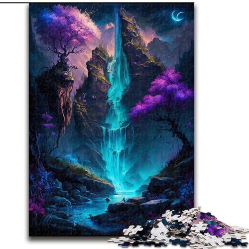 Puzzle für Erwachsene, 1000 Teile, Wasserfall-Puzzle, anspruchsvolles Denkspiel, Familienaktivität, Heimdekoration, (Größe: 26x38cm) von MGQWPZDBD