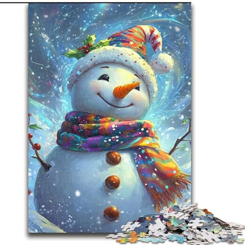 Puzzle für Erwachsene, 1000 Teile, Weihnachts-Schneemann-Puzzle, Familienaktivitätsspiel für Teenager, anspruchsvolles Denkspiel, 50x75cm Puzzle für Erwachsene, 1000 Teile, Weihnachts-Schneemann-Puzzle, Familienaktivitätsspiel für Teenager, anspruchsvolles Denkspiel, 50x75cm von MGQWPZDBD