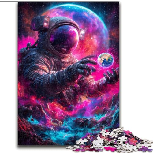 Puzzle für Erwachsene, 1000 Teile, Weltraum-Astronaut, Stressabbau, schwierige Herausforderung, Wichtelgeschenke für Kinder ab 14 Jahren (Größe 50x75cm) von MGQWPZDBD