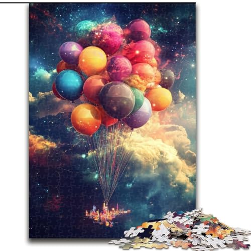 Puzzle für Erwachsene, 1000 Teile, Weltraum-Heißluftballon, Stressabbau, schwierige Herausforderung, Wichtelgeschenke für Kinder ab 14 Jahren (Größe 50x75cm) von MGQWPZDBD