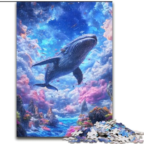 Puzzle für Erwachsene, 1000 Teile, Weltraumwal, hilft dem Gehirn, süchtig machendes Spielzeug zu trainieren, um Geduld zu fördern und das Gedächtnis zu verbessern (Größe 26x38cm) von MGQWPZDBD
