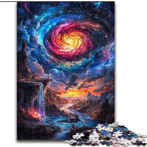 Puzzle für Erwachsene, 1000 Teile, Wirbel-Ölgemälde, lehrreich ganze Familie (Größe 26x38cm) von MGQWPZDBD