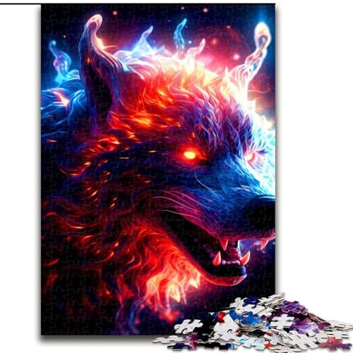 Puzzle für Erwachsene, 1000 Teile, Wolf-Puzzle, anspruchsvolles Denkspiel, Familienaktivität, Heimdekoration, (Größe: 26x38cm) von MGQWPZDBD