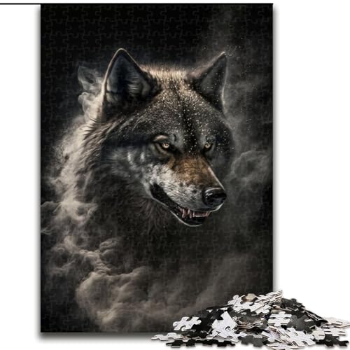 Puzzle für Erwachsene, 1000 Teile, Wolf-Puzzle, anspruchsvolles Denkspiel, Familienaktivität, Heimdekoration, (Größe: 26x38cm) von MGQWPZDBD