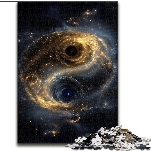 Puzzle für Erwachsene, 1000 Teile, Yin und Yang, Stressabbau, schwierige Herausforderung, Wichtelgeschenke für Kinder ab 14 Jahren (Größe 26x38cm) von MGQWPZDBD