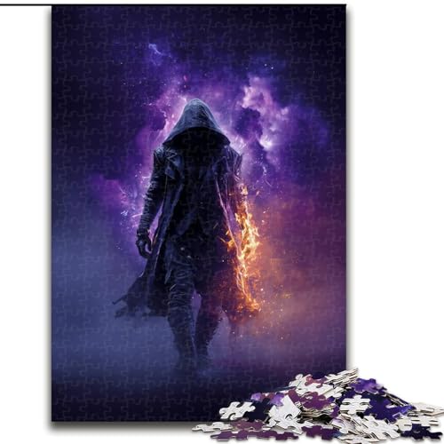 Puzzle für Erwachsene, 1000 Teile, geheimnisvoller Zauberer, Stressabbau, schwierige Herausforderung, Wichtelgeschenke für Kinder ab 14 Jahren (Größe 26x38cm) von MGQWPZDBD