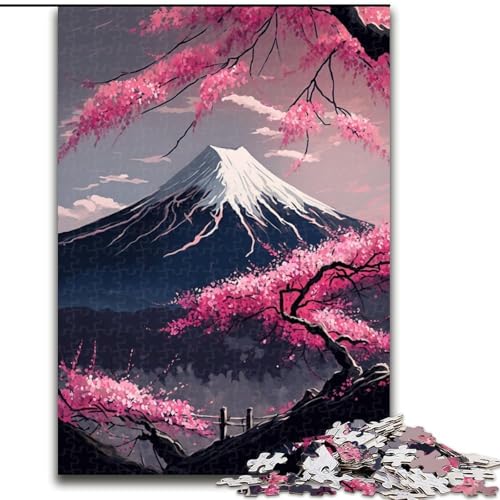 Puzzle für Erwachsene, 1000 Teile, japanische Kirschblüten, anspruchsvolles Denkspiel, Familienaktivität, Heimdekoration, (Größe: 26x38cm) von MGQWPZDBD