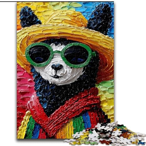 Puzzle für Erwachsene, 1000 Teile, künstlerisches Alpaka, hilft dem Gehirn, süchtig machendes Spielzeug zu trainieren, um Geduld zu fördern und das Gedächtnis zu verbessern (Größe 26x38cm) von MGQWPZDBD