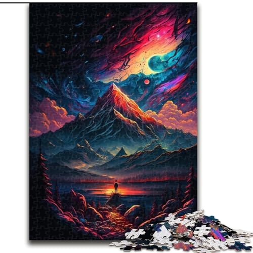 Puzzle für Erwachsene, 1000 Teile, mystisches Berggipfel-Puzzle, anspruchsvolles Denkspiel, Familienaktivität, Heimdekoration, (Größe: 26x38cm) von MGQWPZDBD