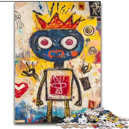 Puzzle für Erwachsene, 1000 Teile, schwierig, im Basquiat-Stil, für Kinder ab 14 Jahren, anspruchsvolles Spiel als Geschenk für die ganze Familie und Freunde (Größe 26x38cm) von MGQWPZDBD