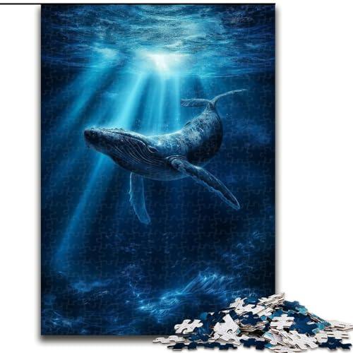 Puzzle für Erwachsene, 1000 Teile, schwierig, magischer Wal, Lernspiele, Heimdekoration, geeignet für die Schreibtischdekoration (Größe 26x38cm) von MGQWPZDBD