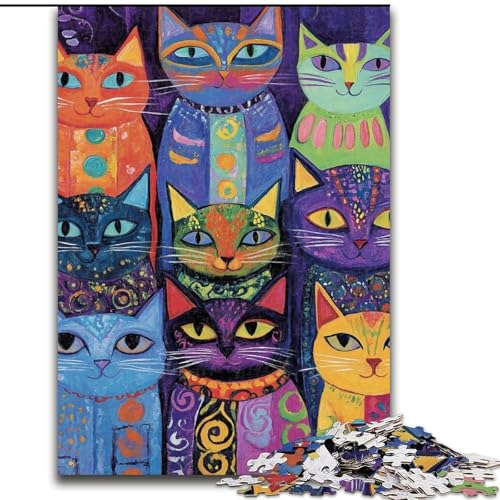 Puzzle für Erwachsene, 1000 Teile, schwierige Katze, für Kinder ab 14 Jahren, jedes Teil ist einzigartig – lustiges und herausforderndes Spiel für die ganze Familie, tolles Geschenk (Größe 50x75cm) Puzzle für Erwachsene, 1000 Teile, schwierige Katze, für Kinder ab 14 Jahren, jedes Teil ist einzigartig – lustiges und herausforderndes Spiel für die ganze Familie, tolles Geschenk (Größe 50x75cm) von MGQWPZDBD