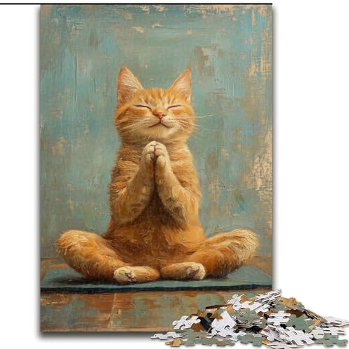 Puzzle für Erwachsene, 1000 Teile, schwierige Kunstkatze, für 14+, anspruchsvolles Spiel als Geschenk für die ganze Familie und Freunde (Größe 50x75cm) von MGQWPZDBD