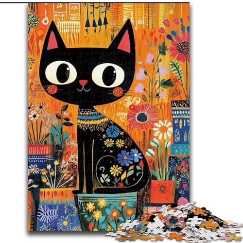 Puzzle für Erwachsene, 1000 Teile, schwierige Kunstkatze, für 14+, anspruchsvolles Spiel als Geschenk für die ganze Familie und Freunde (Größe 50x75cm) von MGQWPZDBD