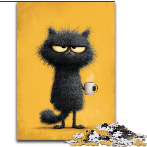 Puzzle für Erwachsene, 1000 Teile, schwierige Kunstkatze, für 14+, anspruchsvolles Spiel als Geschenk für die ganze Familie und Freunde (Größe 50x75cm) von MGQWPZDBD