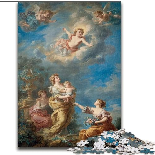 Puzzle für Erwachsene, 1000 Teile, schwierige Ölgemäldekunst, Lernspiele, Heimdekoration, geeignet für die Schreibtischdekoration (Größe 26x38cm) von MGQWPZDBD