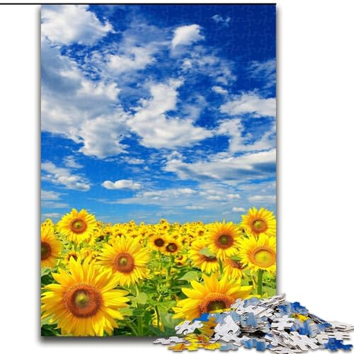 Puzzle für Erwachsene, 1000 Teile, schwierige Sonnenblume, für 14+, anspruchsvolles Spiel als Geschenk für die ganze Familie und Freunde (Größe 26x38cm) von MGQWPZDBD