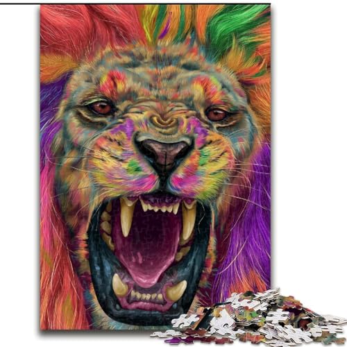 Puzzle für Erwachsene, 1000 Teile, schwierige Tier-Löwenkunst, für 14+, anspruchsvolles Spiel als Geschenk für die ganze Familie und Freunde (Größe 50x75cm) von MGQWPZDBD