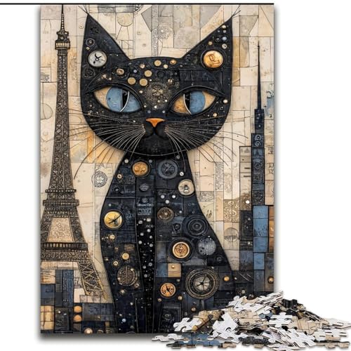 Puzzle für Erwachsene, 1000 Teile, schwierige abstrakte Katze, für 14+, anspruchsvolles Spiel als Geschenk für die ganze Familie und Freunde (Größe 26x38cm) von MGQWPZDBD