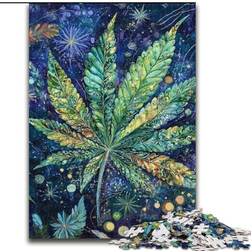 Puzzle für Erwachsene, 1000 Teile, schwierige psychedelische Blätter, Lernspiele, Heimdekoration, geeignet für die Schreibtischdekoration (Größe 26x38cm) von MGQWPZDBD