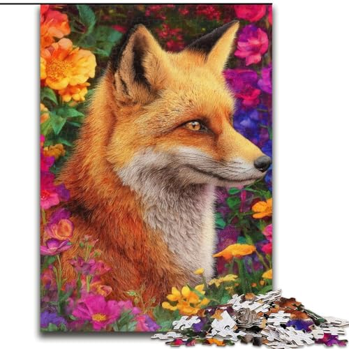 Puzzle für Erwachsene, 1000 Teile, schwieriger Blumenfuchs, für 14+, anspruchsvolles Spiel als Geschenk für die ganze Familie und Freunde (Größe 26x38cm) von MGQWPZDBD