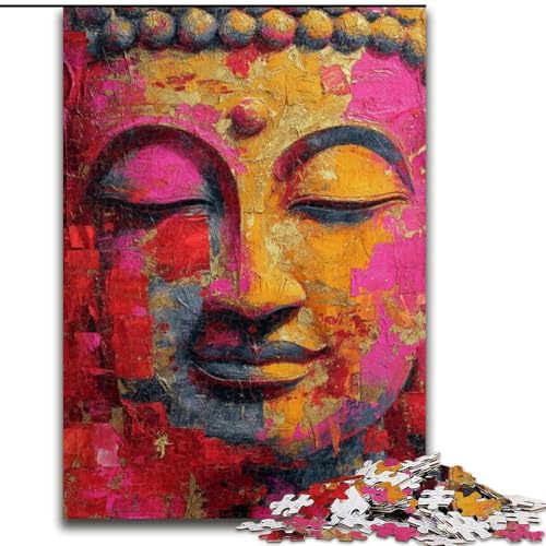 Puzzle für Erwachsene, 1000 Teile, schwieriger Buddha, Lernspiele, Heimdekoration, geeignet für die Schreibtischdekoration (Größe 26x38cm) von MGQWPZDBD