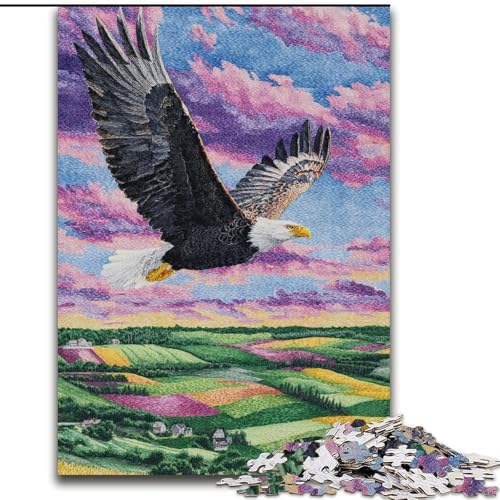 Puzzle für Erwachsene, 1000 Teile, schwieriger Fliegender Adler, für 14+, anspruchsvolles Spiel als Geschenk für die ganze Familie und Freunde (Größe 26x38cm) von MGQWPZDBD