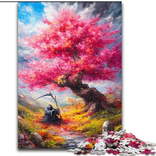 Puzzle für Erwachsene, 1000 Teile, schwieriger Lebensbaum, Lernspiele, Heimdekoration, geeignet für die Schreibtischdekoration (Größe 50x75cm) von MGQWPZDBD
