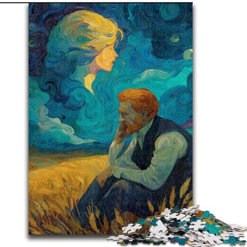 Puzzle für Erwachsene, 1000 Teile, schwieriger Nachthimmel, Lernspiele, Heimdekoration, geeignet für die Schreibtischdekoration (Größe 26x38cm) von MGQWPZDBD