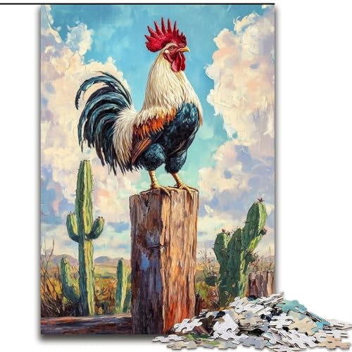 Puzzle für Erwachsene, 1000 Teile, schwieriger Wüstenhahn, Lernspiele, Heimdekoration, geeignet für die Schreibtischdekoration (Größe 26x38cm) von MGQWPZDBD