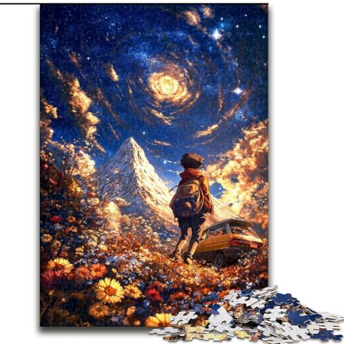 Puzzle für Erwachsene, 1000 Teile, schwieriges Anime-Mädchen, Lernspiele, Heimdekoration, geeignet für die Schreibtischdekoration (Größe 50x75cm) von MGQWPZDBD